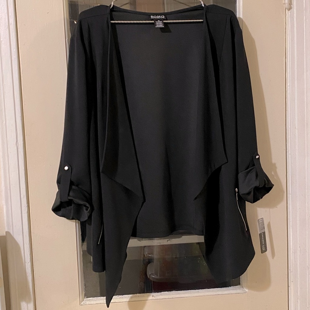 Black Moto Soft Blazer NWT